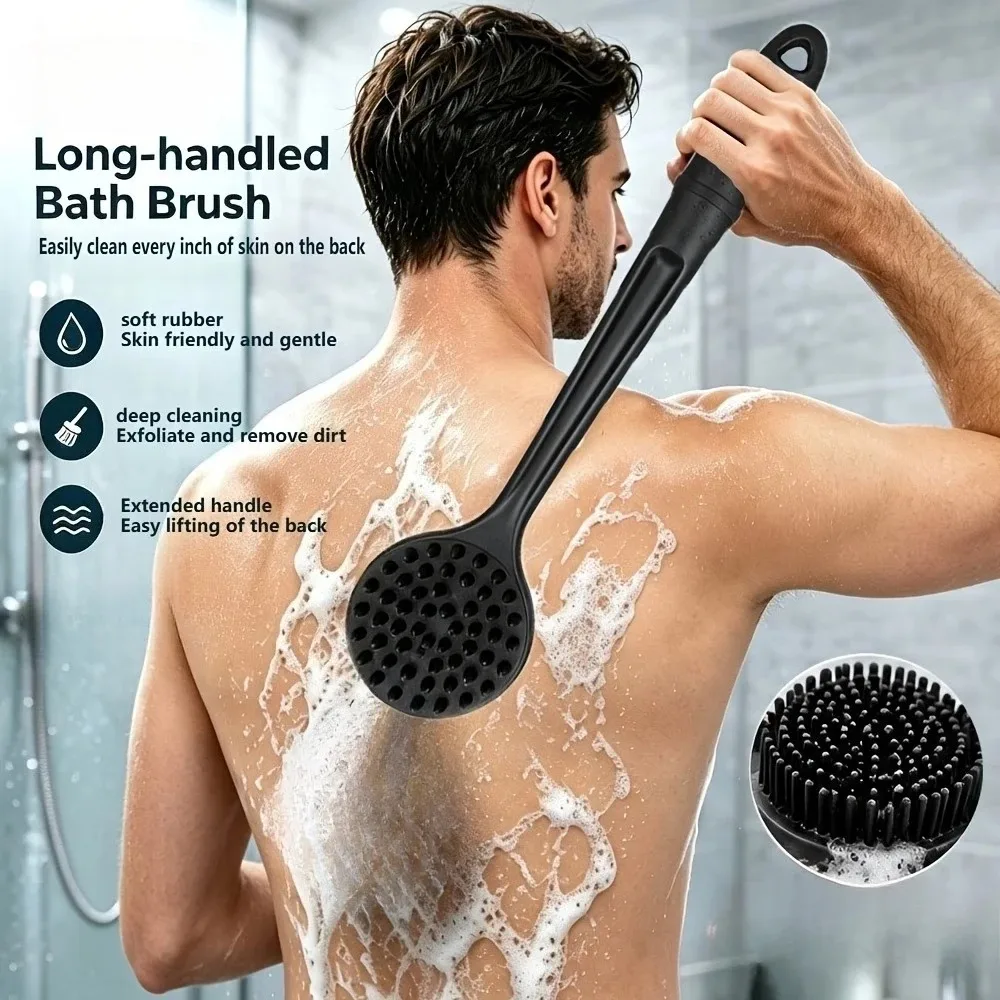 Double-Sided Back Bath Brush Long Handle Soft Rubber Body Exfoliating Massage Shower Brush for Deep Skin Cleansing Care Bath
Double-Sided Back Bath Brush Long Handle Soft Rubber Body Exfoliating Massage Shower Brush for Deep Skin Cleansing Care Bath