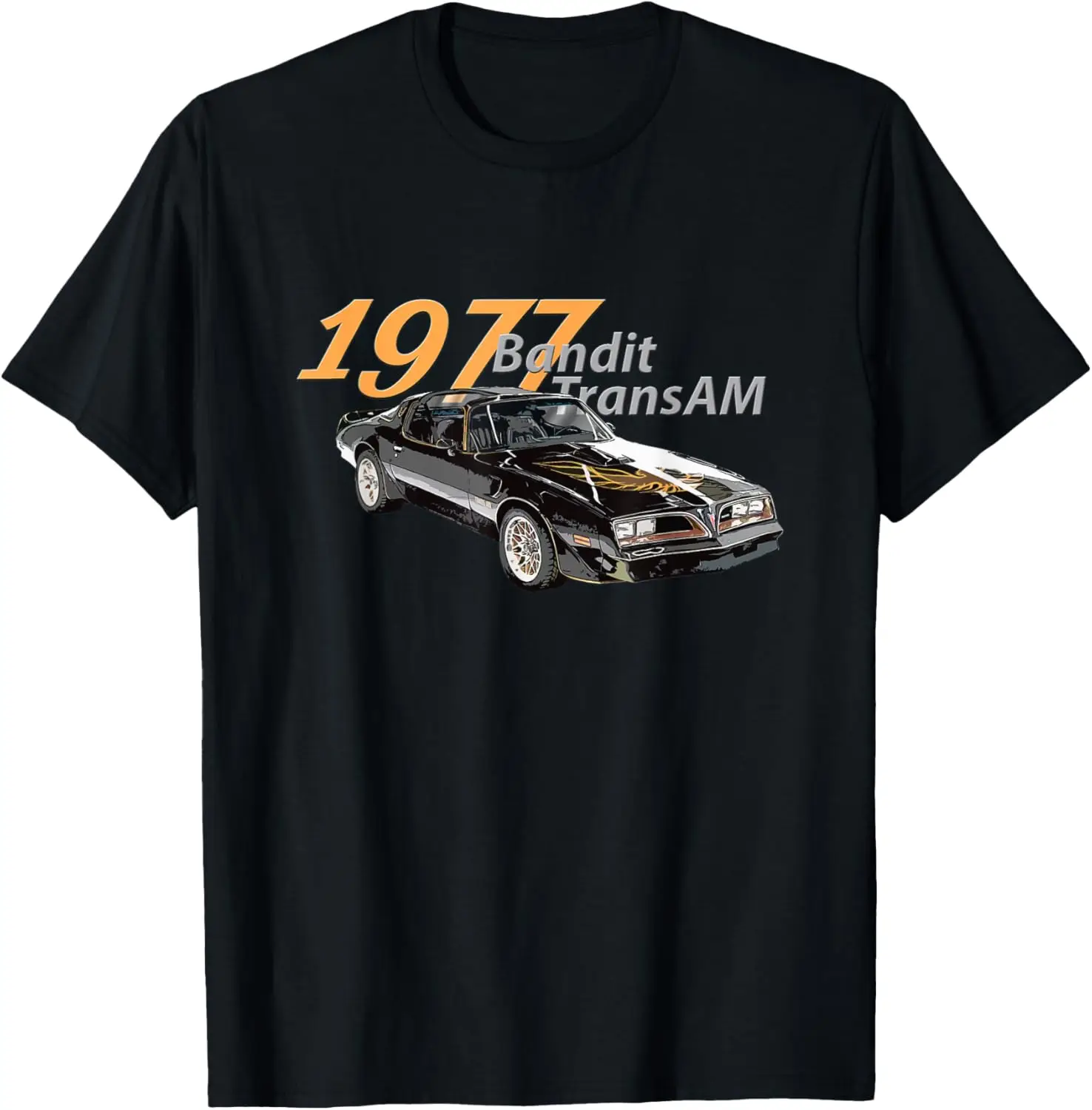 Классические автомобили, американские мускулистые автомобили Bandit TransAm 1977, футболка со значком
Классические автомобили, американские мускулистые автомобили Bandit TransAm 1977, футболка со значком