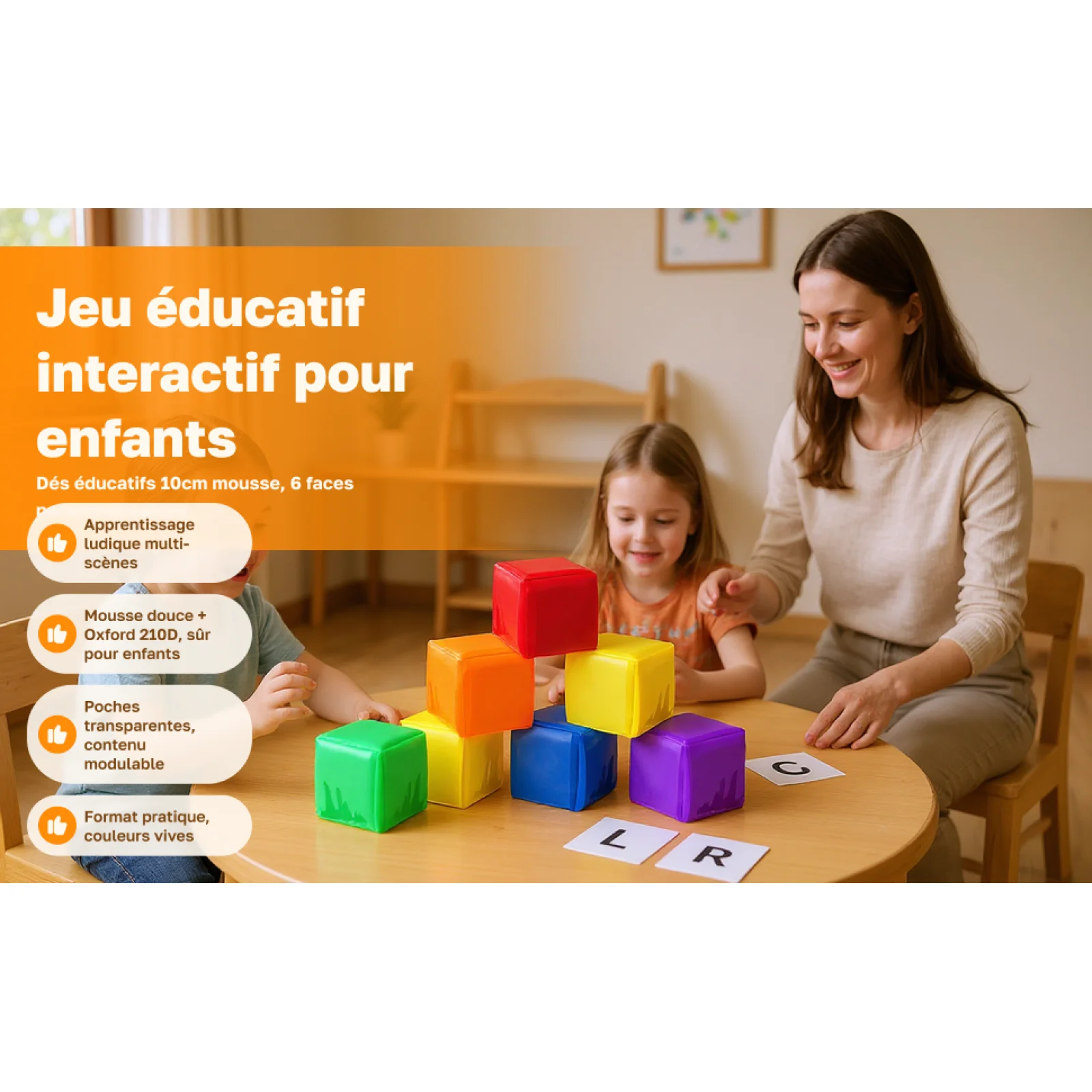 6Pcs Foam Dice DIY Projects Education Playing Game Dices for Baby Kids School Teachers Party Supplies Ages 5 Months and up
6Pcs Foam Dice DIY Projects Education Playing Game Dices for Baby Kids School Teachers Party Supplies Ages 5 Months and up