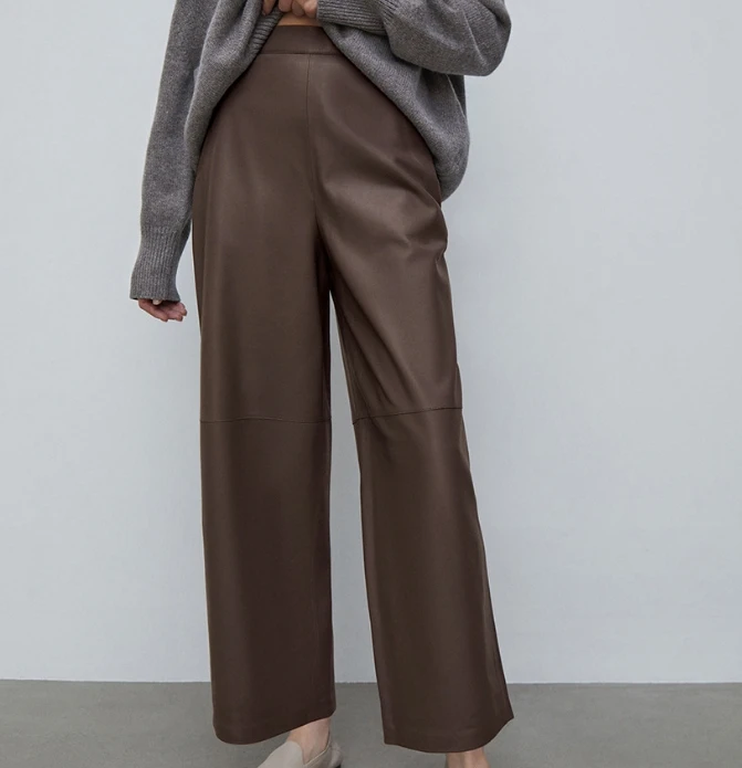 Women's Pants Spring Autumn Fashion Brown Leather High Waisted Casual Pocket Design for Daily Wide Leg Pants Y2K Streetwear
Women's Pants Spring Autumn Fashion Brown Leather High Waisted Casual Pocket Design for Daily Wide Leg Pants Y2K Streetwear