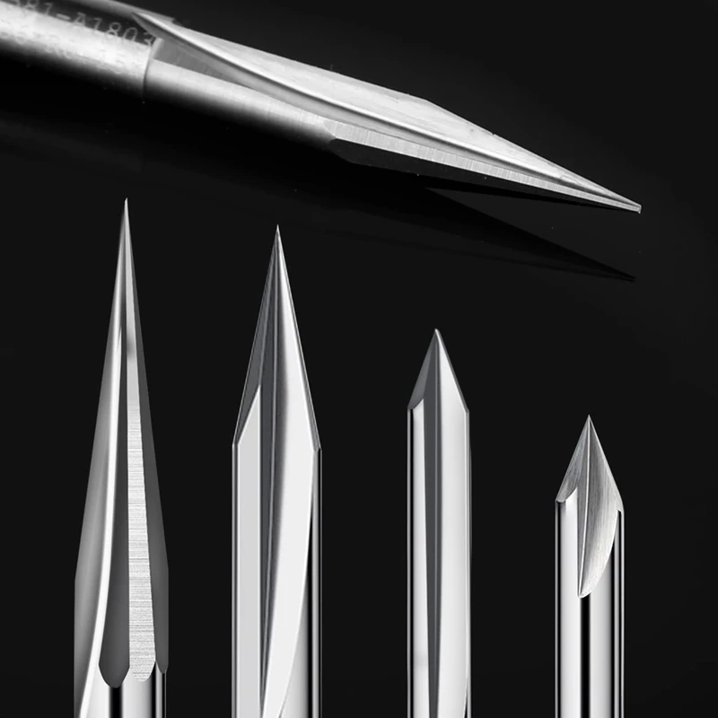 CNC Router Bits Set 1/4 Shank, Engraving Wood Carving Router Bit 6Mm & 4Mm, V-Groove, Profile Bit, Tungsten Steel - 4PCS
CNC Router Bits Set 1/4 Shank, Engraving Wood Carving Router Bit 6Mm & 4Mm, V-Groove, Profile Bit, Tungsten Steel - 4PCS
