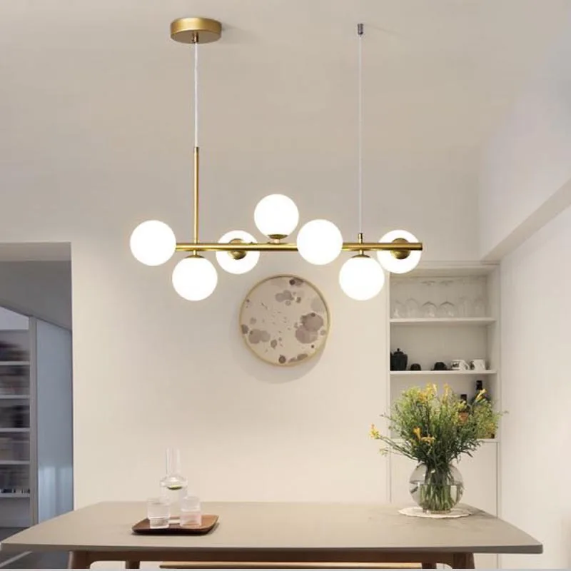 Nordic Modern LED Pendant Gold Light Glass Ball 11 Heads Hanging Lamp for Kitchen Living Dining Room Suspension Luminaire Design
Nordic Modern LED Pendant Gold Light Glass Ball 11 Heads Hanging Lamp for Kitchen Living Dining Room Suspension Luminaire Design