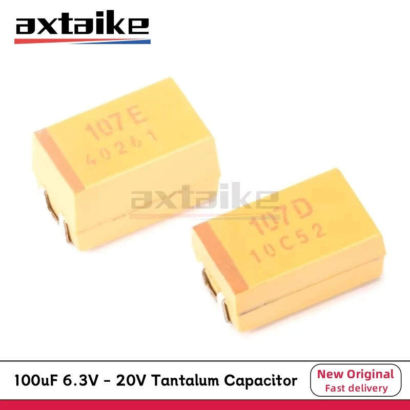 10PCS 100UF 6.3V 10V 16V 20V 107 107K B C D 3528 6032 7343 10% SMD 107J 107A 107C 107D Tantalum Capacitor
10PCS 100UF 6.3V 10V 16V 20V 107 107K B C D 3528 6032 7343 10% SMD 107J 107A 107C 107D Tantalum Capacitor