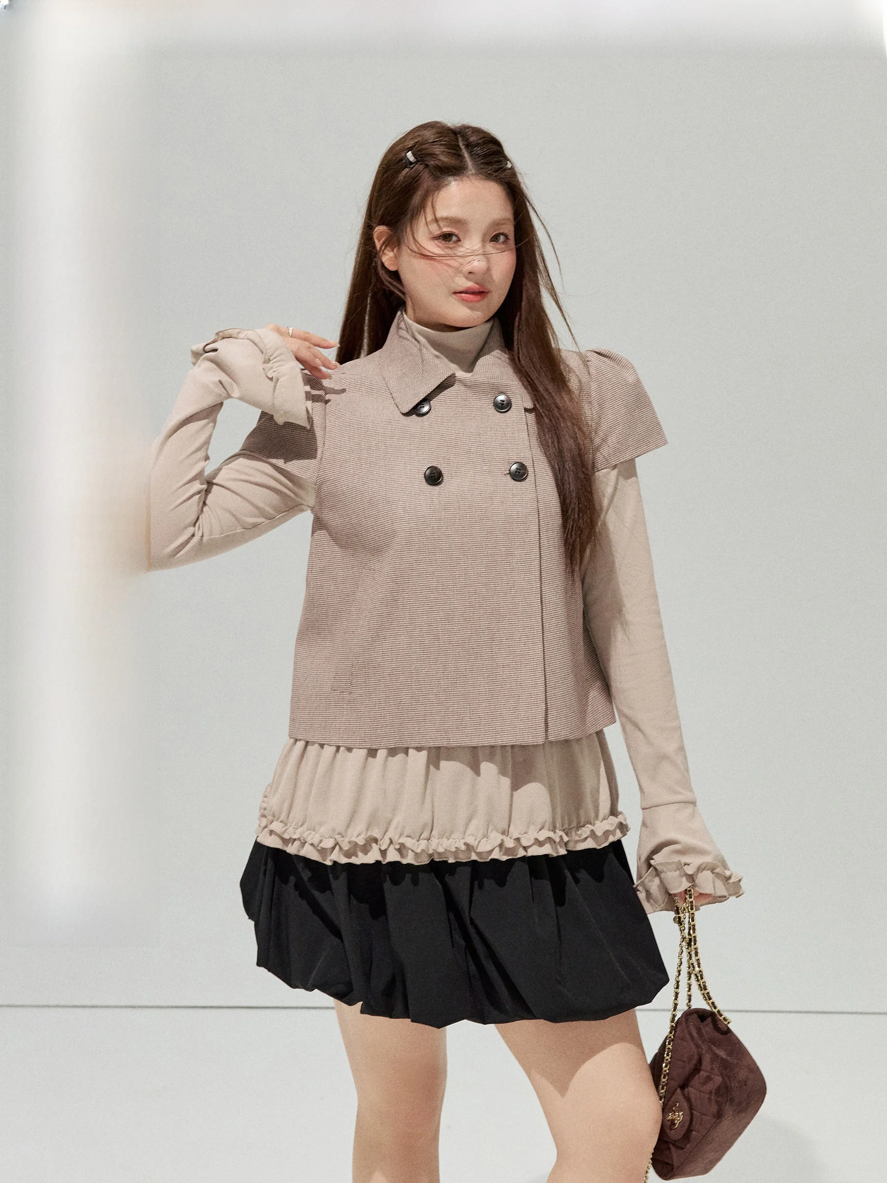 Sweet Heart Miss plus Size MM Small Turn Collar Jacket Semi High Collar Base Short Skirt Large Size Set Commute Style Fashion
Sweet Heart Miss plus Size MM Small Turn Collar Jacket Semi High Collar Base Short Skirt Large Size Set Commute Style Fashion
