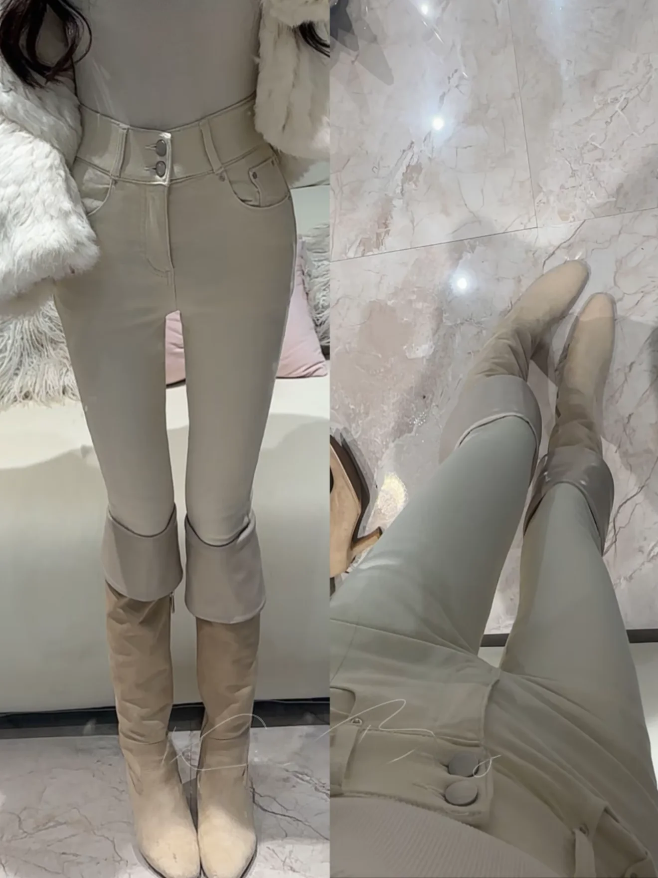 High Waist Fce Lined Bootcut Jeans Women's Autumn Faion Korean Sle Slimming High Elastici Cotton Denim Pants
High Waist Fce Lined Bootcut Jeans Women's Autumn Faion Korean Sle Slimming High Elastici Cotton Denim Pants