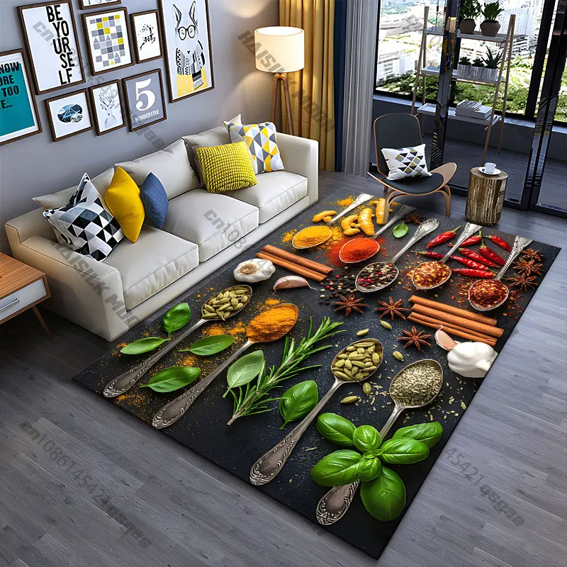 Colorful assortment of aromatic spices carpet Yoga living room room decor children's crawling mat doormat area rug
Colorful assortment of aromatic spices carpet Yoga living room room decor children's crawling mat doormat area rug