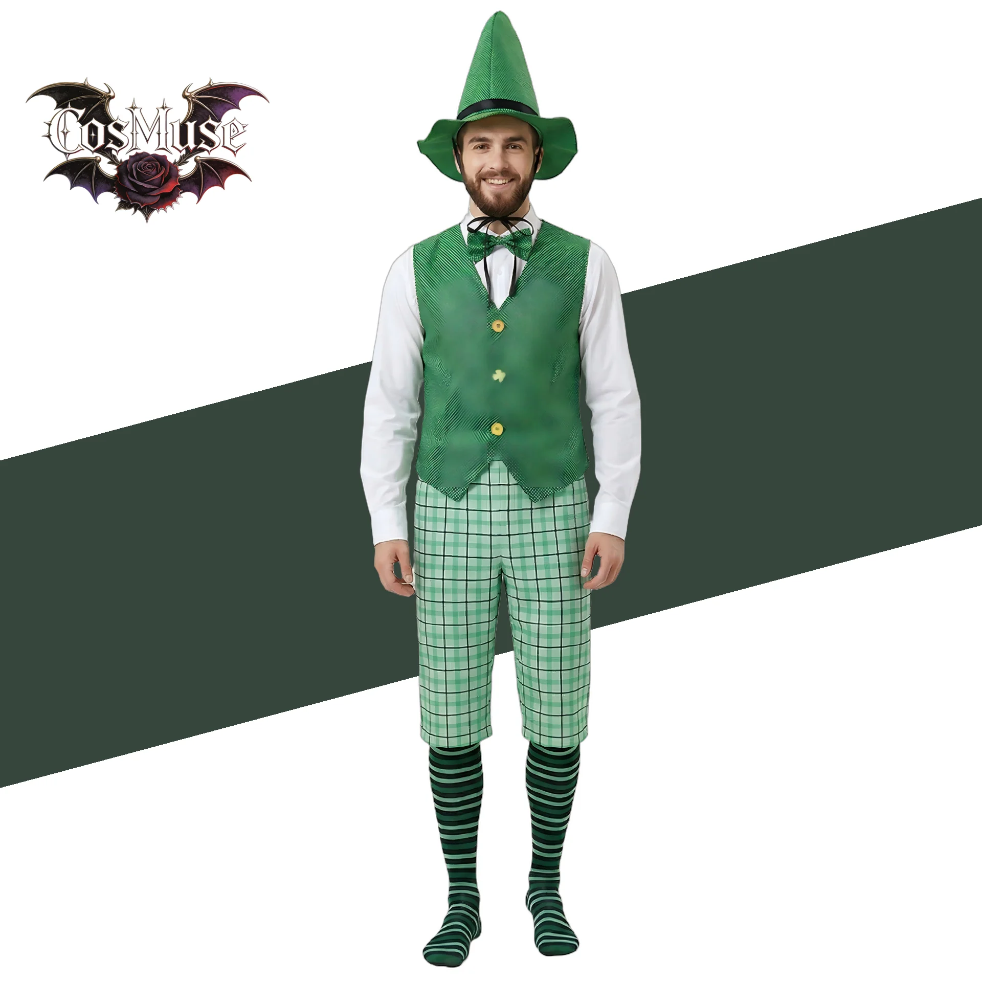 St. Patrick's Day Irish Four-Leaf Clover Elf Cosplay Costume - Adult Male Fantasy Stage Performance Clothes
St. Patrick's Day Irish Four-Leaf Clover Elf Cosplay Costume - Adult Male Fantasy Stage Performance Clothes