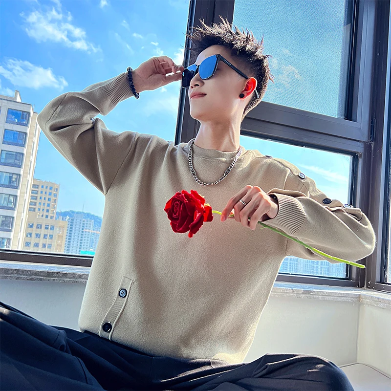 Мужской вязаный свитер с круглым вырезом и длинными рукавами, зимний, модный, повседневный, свободного кроя, с принтом, базовый слой
Мужской вязаный свитер с круглым вырезом и длинными рукавами, зимний, модный, повседневный, свободного кроя, с принтом, базовый слой