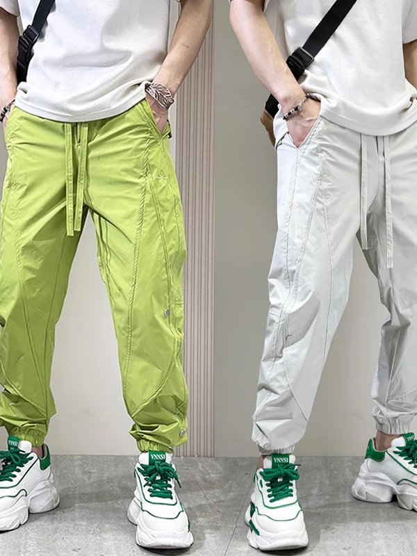 Весенне-осенние мужские спортивные брюки с флуоресцентными манжетами, повседневные брюки Harlan Nine Points на пуговицах, свободный крой, молодежные Sle Qui Dry
Весенне-осенние мужские спортивные брюки с флуоресцентными манжетами, повседневные брюки Harlan Nine Points на пуговицах, свободный крой, молодежные Sle Qui Dry