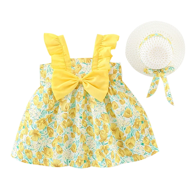 2Piece Summer Toddler Clothes Newborn Baby Dress Cute Bow Cotton Sleeveless Beach Flowers Dresses Little Girls Clothing BC2175
2Piece Summer Toddler Clothes Newborn Baby Dress Cute Bow Cotton Sleeveless Beach Flowers Dresses Little Girls Clothing BC2175