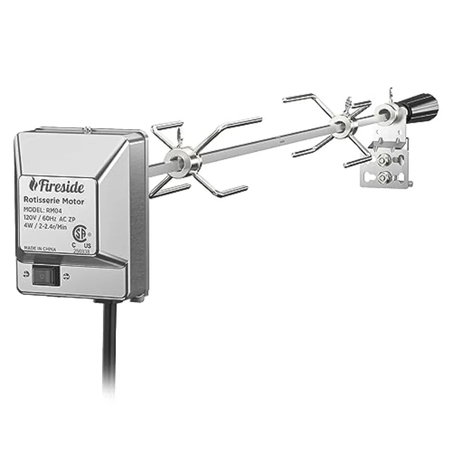 Stainless Steel Rotisserie Kit for Gas Grills with A Cookbox up to 39'' - Includes 4W Electric 34'' - 45'' × 5/16" Square Spit
Stainless Steel Rotisserie Kit for Gas Grills with A Cookbox up to 39'' - Includes 4W Electric 34'' - 45'' × 5/16" Square Spit