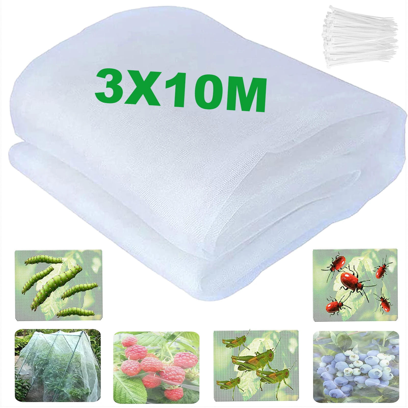3x10m Vegetable protection netting Cuttable plant protection netting Pest control garden netting Bird protection netting for pla
3x10m Vegetable protection netting Cuttable plant protection netting Pest control garden netting Bird protection netting for pla
