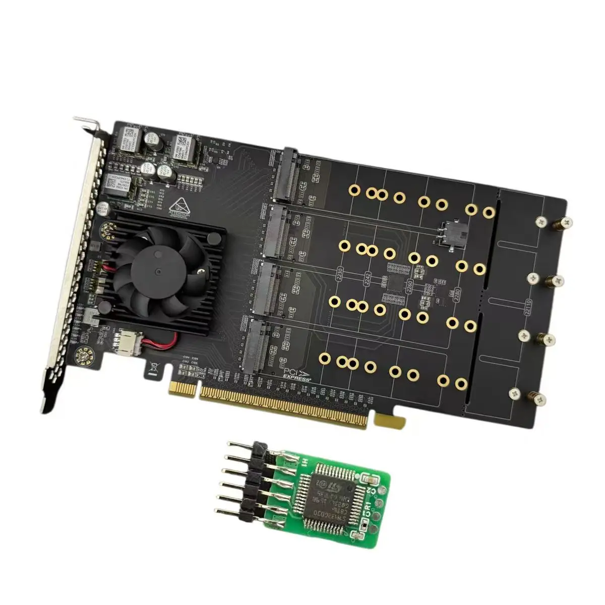 8-Bay NVMe M.2 Expansion Card PLX8749 Free Driver Full Height PCI-E for Storage Upgrade
8-Bay NVMe M.2 Expansion Card PLX8749 Free Driver Full Height PCI-E for Storage Upgrade