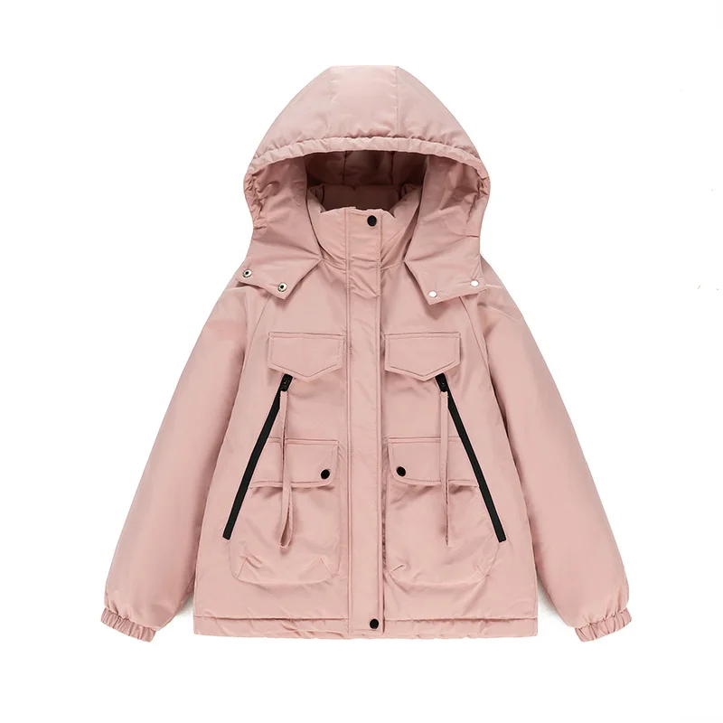 Workwear Stand Collar Hooded Cotton Coat for Women in Winter Length Double-sided Pocket Parkas Windproof Long-sleeved Top
Workwear Stand Collar Hooded Cotton Coat for Women in Winter Length Double-sided Pocket Parkas Windproof Long-sleeved Top