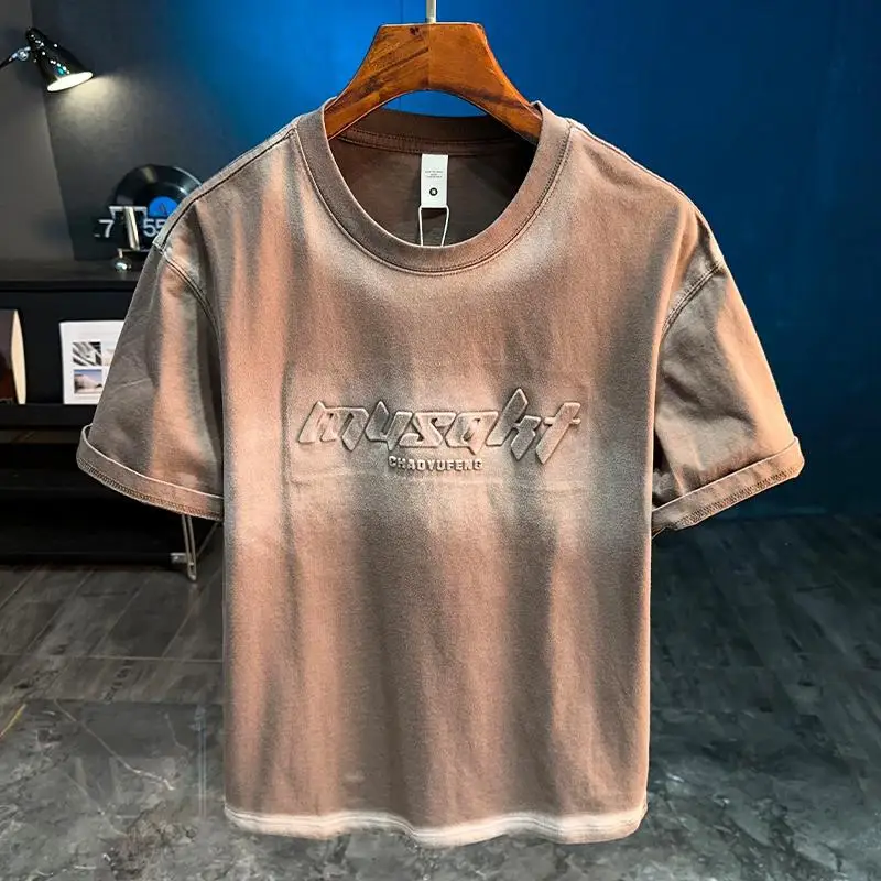 2025 new heavyweight short sleeved T-shirt men's trendy retro outfit washed printed round neck men's top
2025 new heavyweight short sleeved T-shirt men's trendy retro outfit washed printed round neck men's top