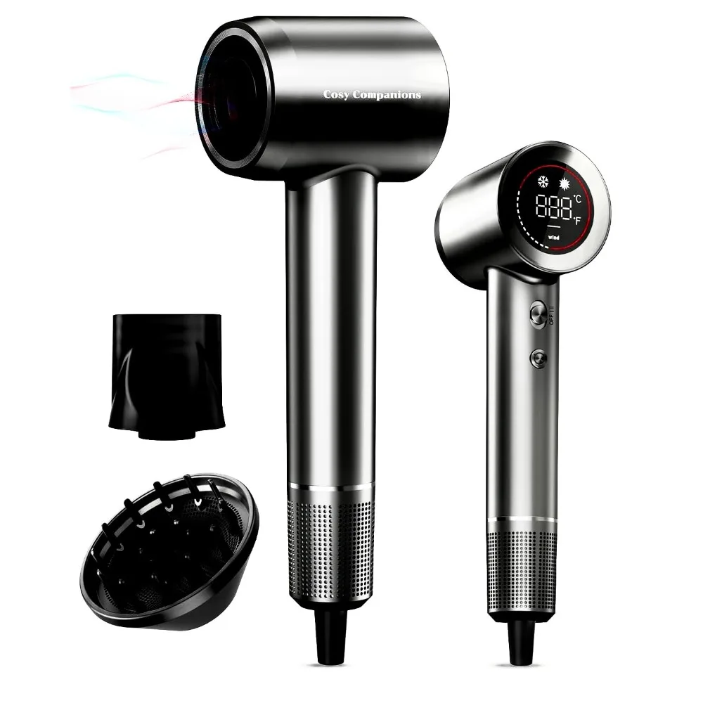 High Speed Brushless Motor Blow Dryer with Diffuser, Pearl Grey, Hair Diffusers, strong airflow, 1500 Wattage
High Speed Brushless Motor Blow Dryer with Diffuser, Pearl Grey, Hair Diffusers, strong airflow, 1500 Wattage