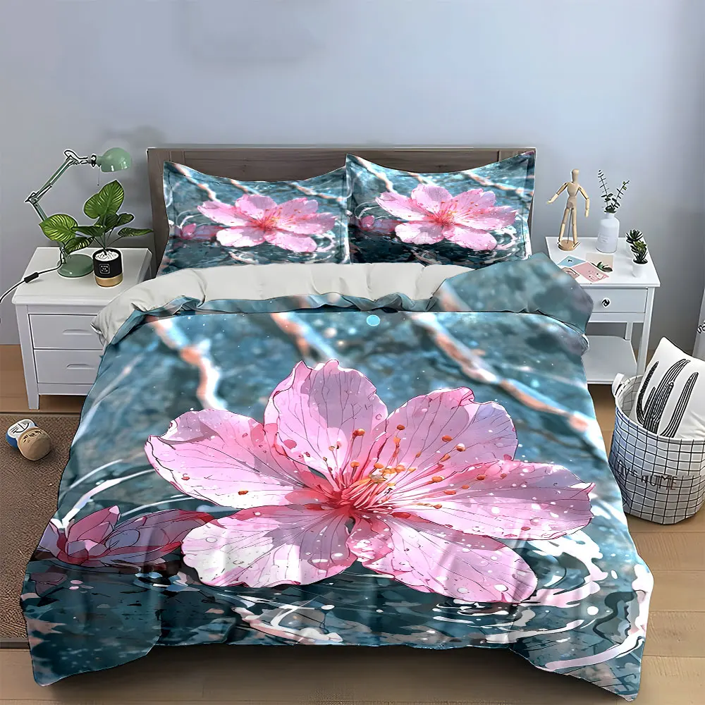 "Cherry Blossom Watercolor Set Decor" Multiple sizes kid's and adults' bedroom Exquisite 3PC bedding set, gift
"Cherry Blossom Watercolor Set Decor" Multiple sizes kid's and adults' bedroom Exquisite 3PC bedding set, gift