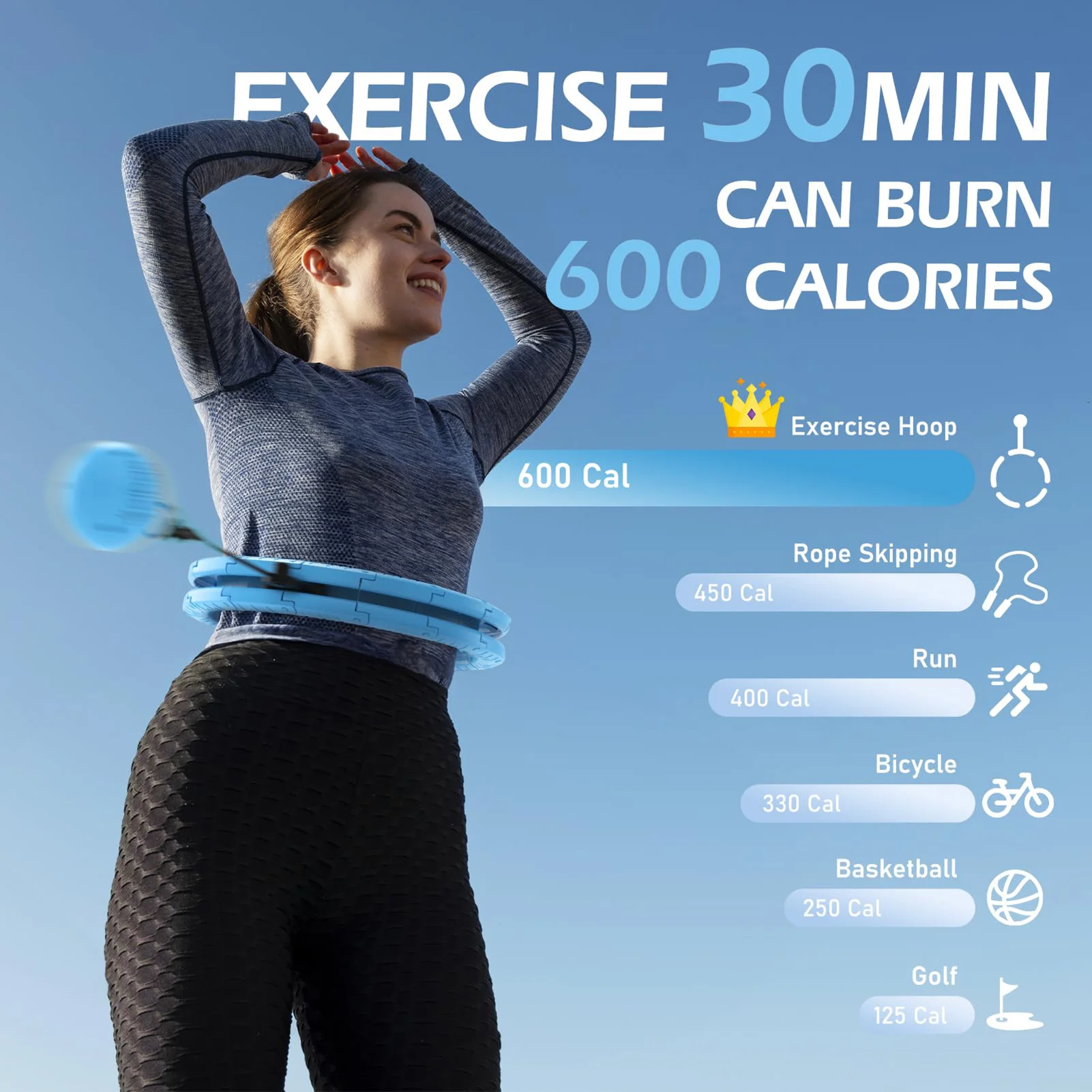 76-142cm Weighted Fitness Circle Adjustable Smart Fitness Circle Sport Weight Loss Exercise with 28 Detachable Knots for Adults
76-142cm Weighted Fitness Circle Adjustable Smart Fitness Circle Sport Weight Loss Exercise with 28 Detachable Knots for Adults