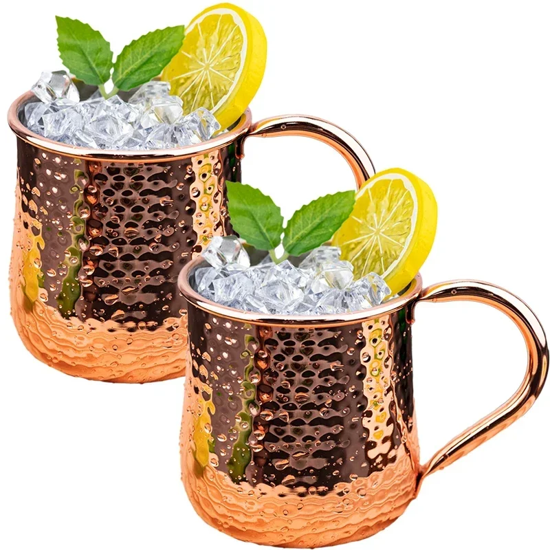 2Pcs Cocktail Wine Cup Moscow Mule Mug Stainless Steel Hammered Copper Plated Beer Cup Coffee Bar tools Drinkware for Ramadan
2Pcs Cocktail Wine Cup Moscow Mule Mug Stainless Steel Hammered Copper Plated Beer Cup Coffee Bar tools Drinkware for Ramadan