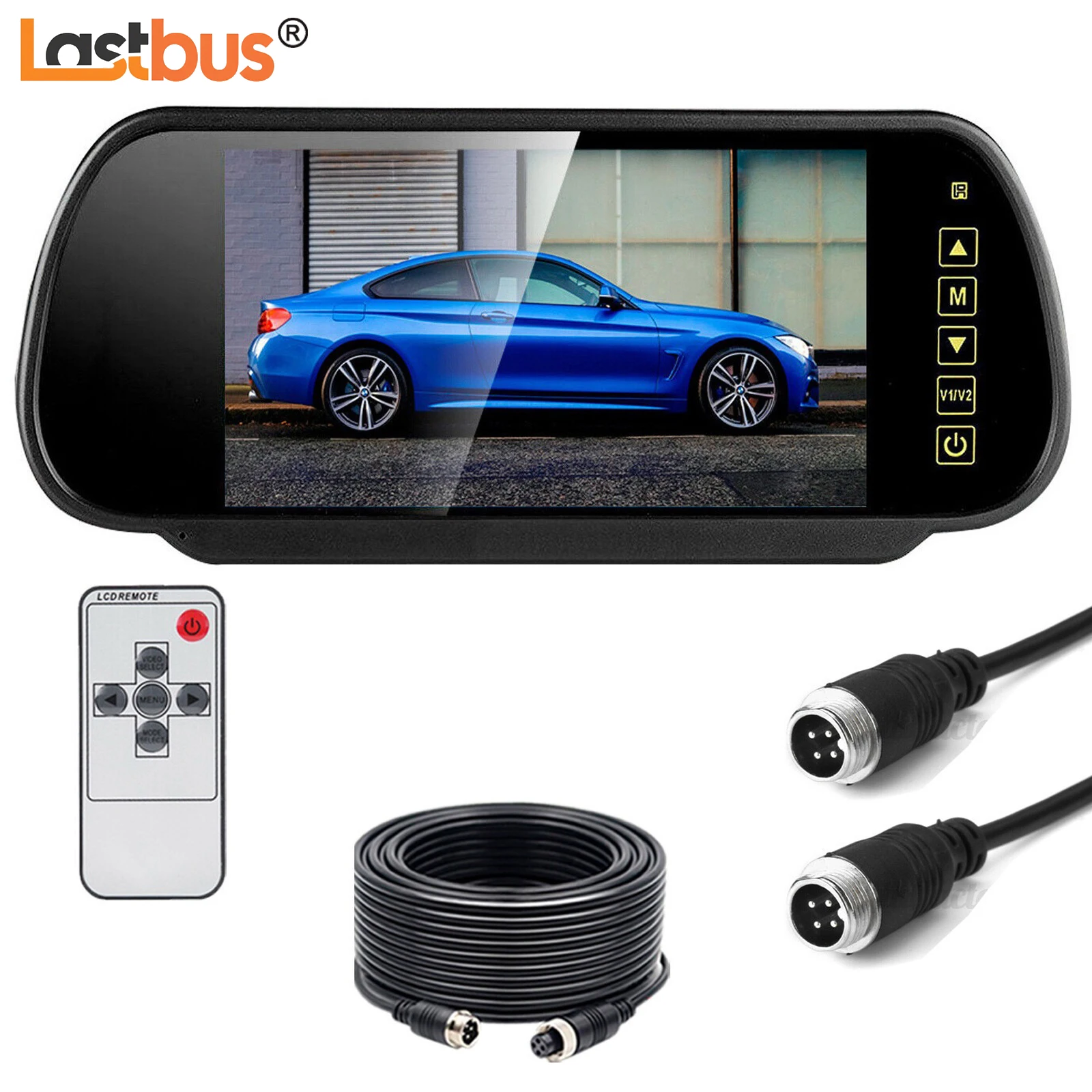 Lastbsu Car 7" Rear View Mirror Monitor With Remote 2ch 4PIN Video In+10m Video Cable 12-24v For Truck Caravan Trailer Motorhome
Lastbsu Car 7" Rear View Mirror Monitor With Remote 2ch 4PIN Video In+10m Video Cable 12-24v For Truck Caravan Trailer Motorhome