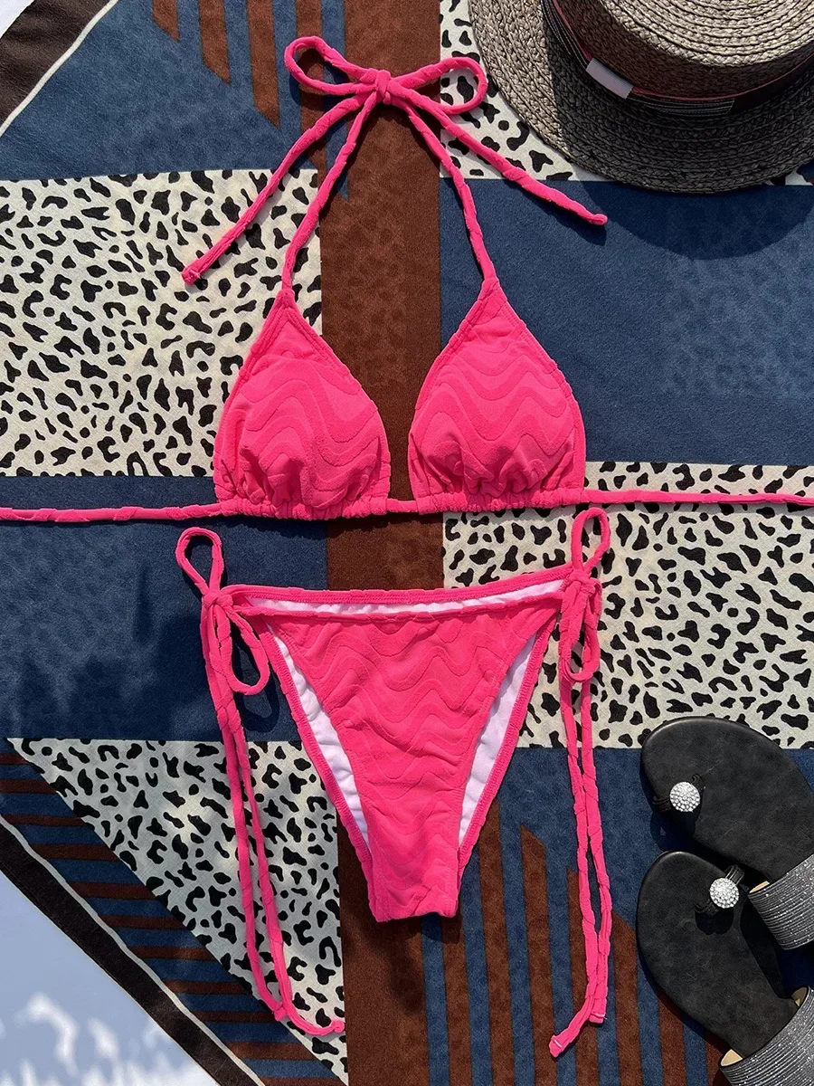 Sexy Wave Wrinkled Halter Brazilian Bikini Female Swimsuit Women Swimwear Two-pieces Bikini set Bather Bathing Suit Swim Lady
Sexy Wave Wrinkled Halter Brazilian Bikini Female Swimsuit Women Swimwear Two-pieces Bikini set Bather Bathing Suit Swim Lady