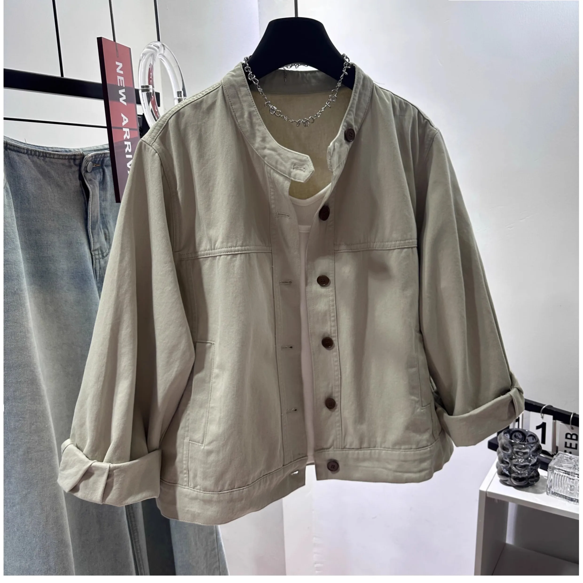 Свободная хлопковая рабочая одежда Jaet ort Sle, женский топ с воротником-стойкой, осень-зима, Новое поступление, универсальное женское пальто Faion
Свободная хлопковая рабочая одежда Jaet ort Sle, женский топ с воротником-стойкой, осень-зима, Новое поступление, универсальное женское пальто Faion