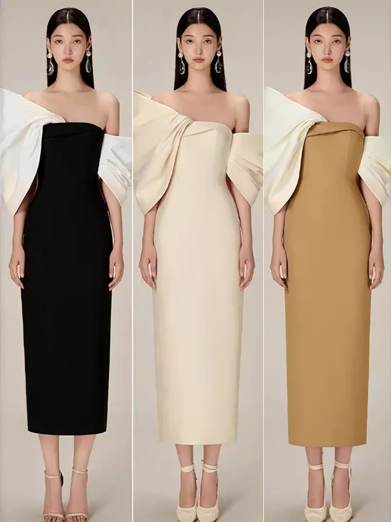 Elegant Knot Design New Autumn Dress High Waist French Style Polyester Material Bridesmaid Dress Thick Short Sleeve
Elegant Knot Design New Autumn Dress High Waist French Style Polyester Material Bridesmaid Dress Thick Short Sleeve