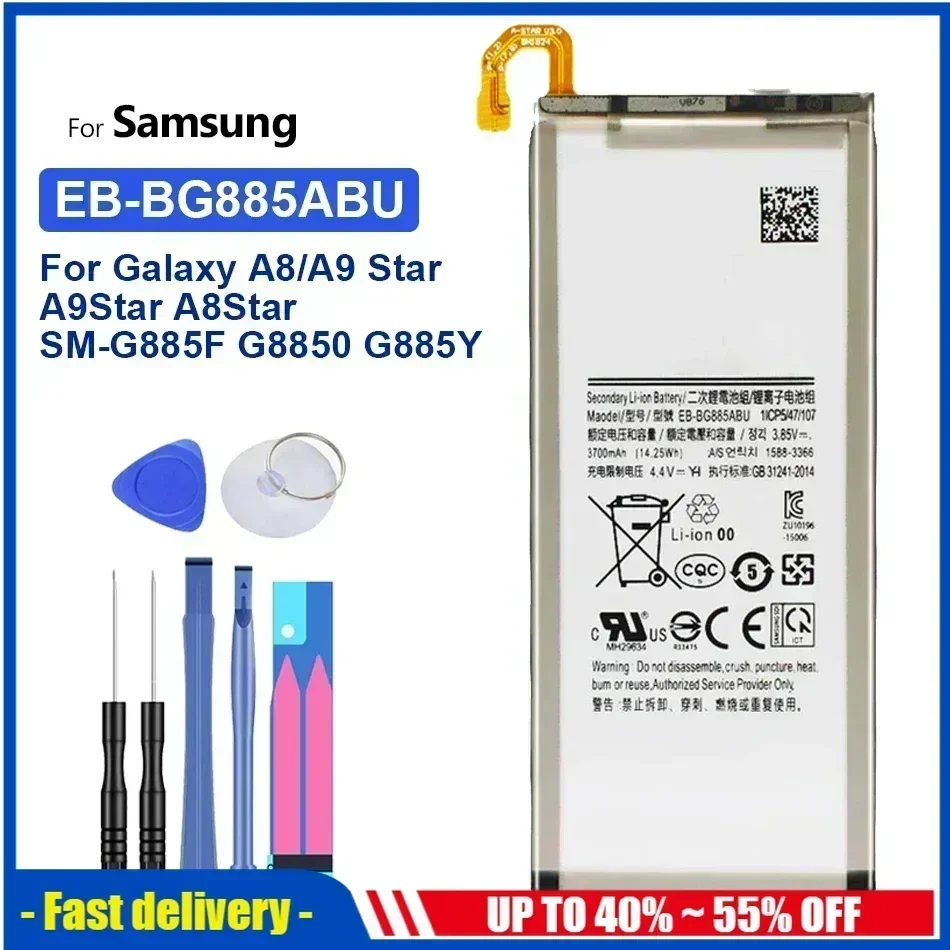 Сменный аккумулятор для мобильного телефона Samsung Galaxy A8 Star A9 Star SM-G885F G8850 G885Y 3700 мАч EB-BG885ABU Высокое качество
Сменный аккумулятор для мобильного телефона Samsung Galaxy A8 Star A9 Star SM-G885F G8850 G885Y 3700 мАч EB-BG885ABU Высокое качество
