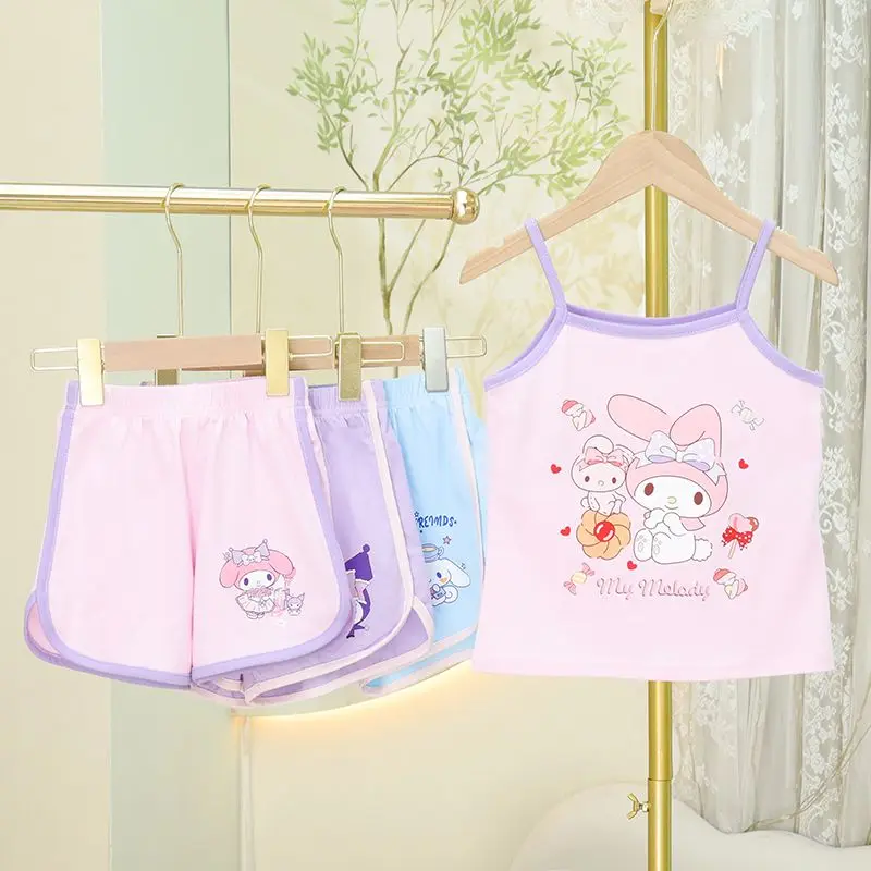Summer Cinnamoroll My Melody Anime Kawaii Sanrio New Summer Princess Halter Top Cute Baby Vest Pants Two-piece Set Gifts
Summer Cinnamoroll My Melody Anime Kawaii Sanrio New Summer Princess Halter Top Cute Baby Vest Pants Two-piece Set Gifts