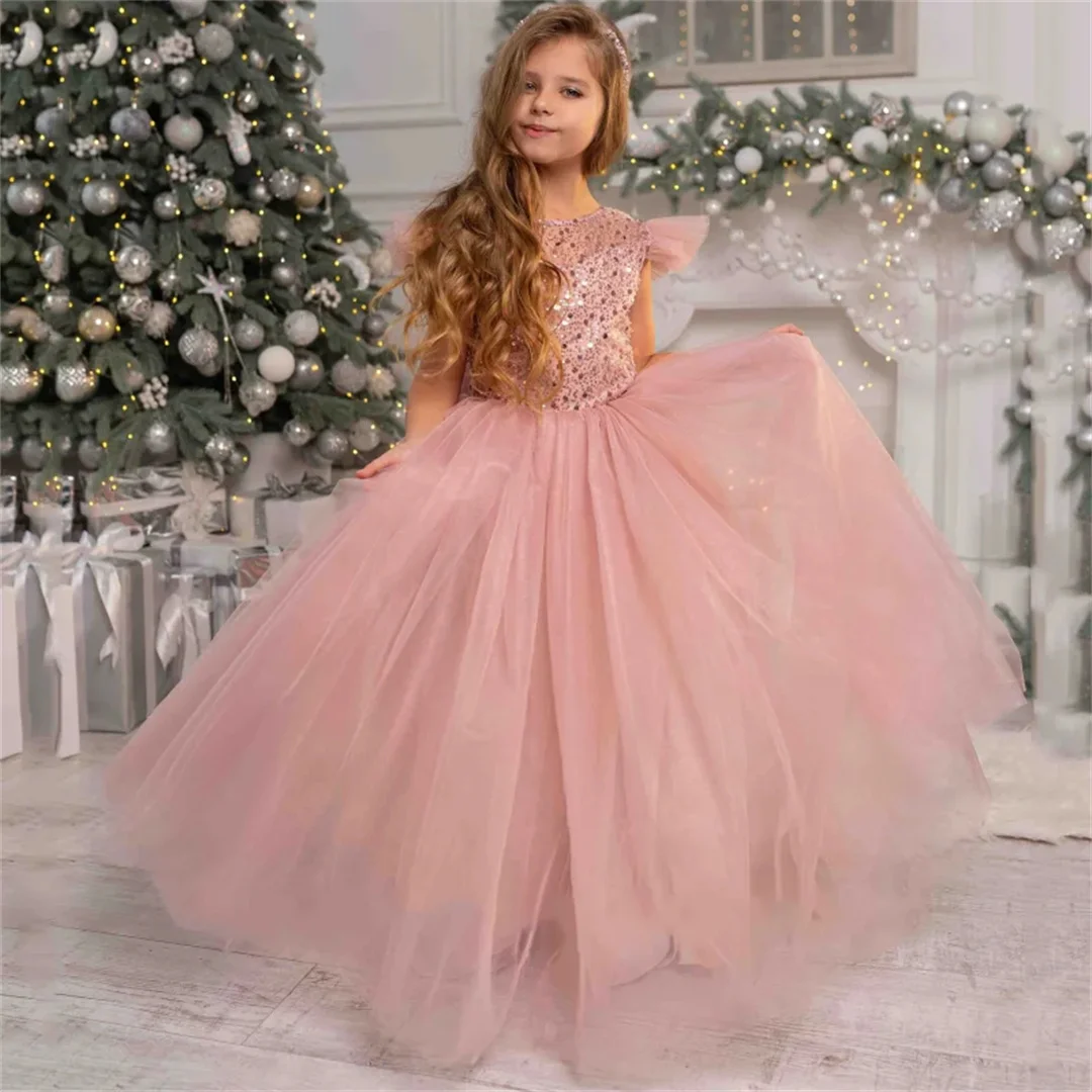Flower Girl Dresses Pink Tulle Sequin With Bow Sleeveless For Wedding Birthday Party Holy Communion Gowns
Flower Girl Dresses Pink Tulle Sequin With Bow Sleeveless For Wedding Birthday Party Holy Communion Gowns