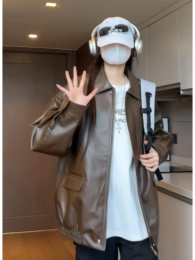 Мужская кожаная куртка-косуха American Style для байкеров, весна-осень, из искусственной кожи, повседневная, свободного кроя, с карманами, в молодежном стиле, с плоским дизайном
Мужская кожаная куртка-косуха American Style для байкеров, весна-осень, из искусственной кожи, повседневная, свободного кроя, с карманами, в молодежном стиле, с плоским дизайном