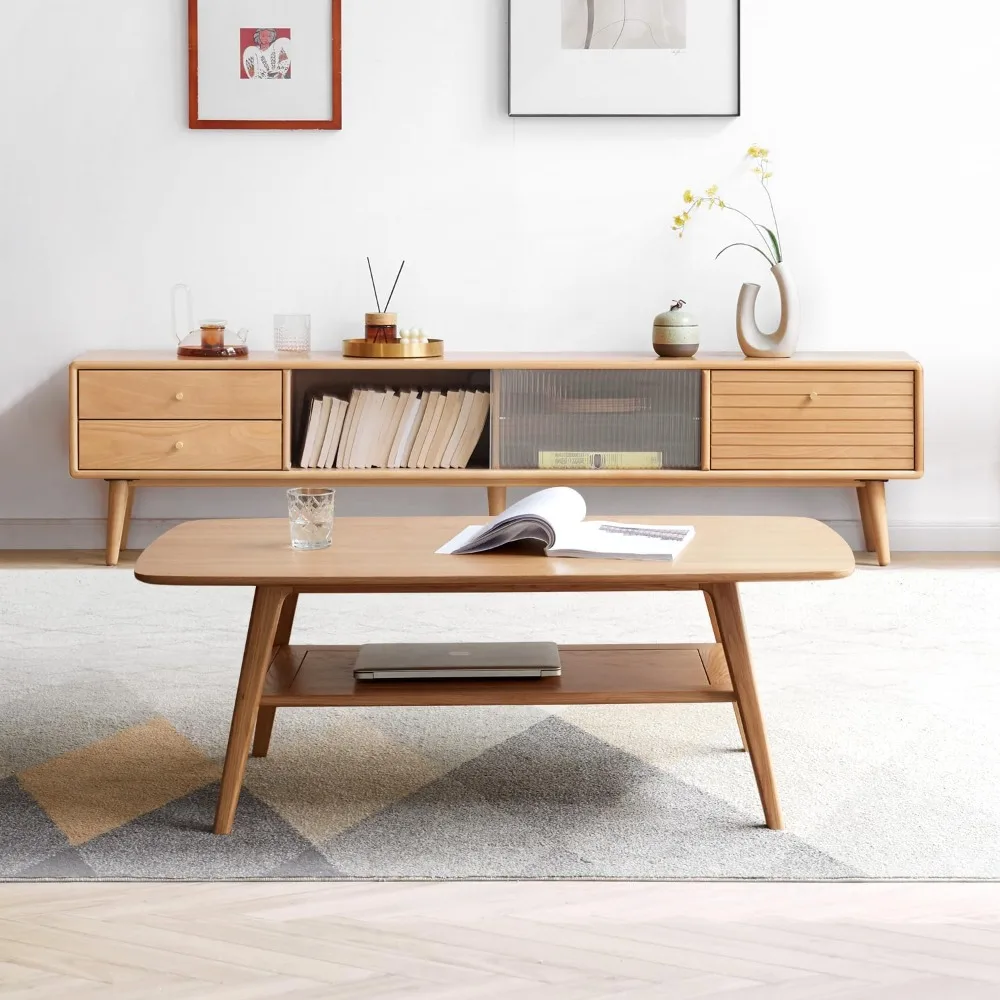 Coffee Table,Natural Wood Living Room Table with Storage Shelf Natural Writing Desk (Light Brown, 39.37 Inch)
Coffee Table,Natural Wood Living Room Table with Storage Shelf Natural Writing Desk (Light Brown, 39.37 Inch)
