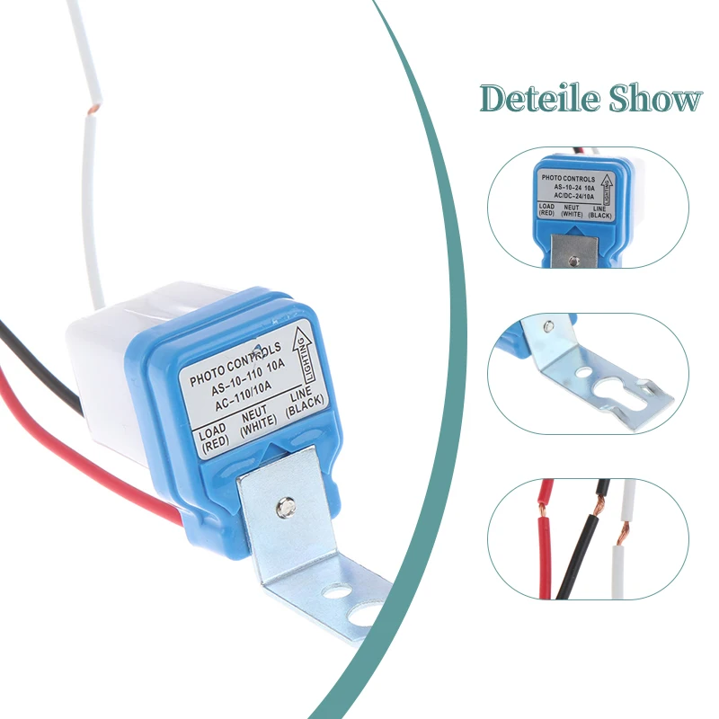 1Pc Auto On Off Photocell Street Light Sensor Switch AC 24v 110v 220v Auto Street Light Switch Night On Day Off Sensor Switches
1Pc Auto On Off Photocell Street Light Sensor Switch AC 24v 110v 220v Auto Street Light Switch Night On Day Off Sensor Switches