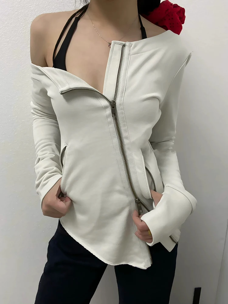 Y2K тонкая толстовка без бретелек, темпераментный уличный топ с длинными рукавами нестандартной формы, весна 2021, новая женская одежда 
Y2K тонкая толстовка без бретелек, темпераментный уличный топ с длинными рукавами нестандартной формы, весна 2021, новая женская одежда