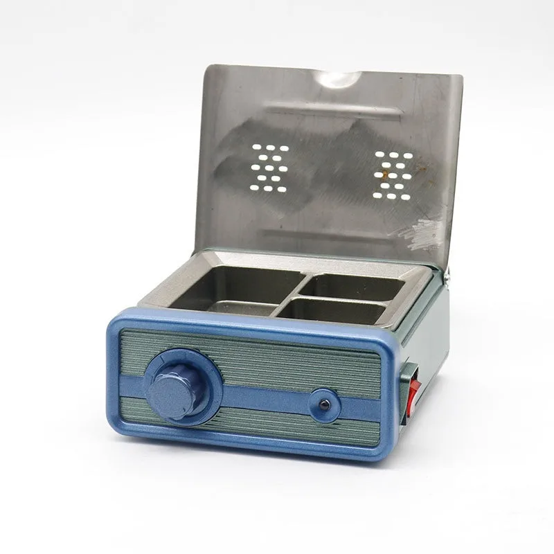 Нагреватель для зуботехнического воска, 3 слота, 300 Вт, аналоговый, с регулировкой температуры 0-150°C ℃ Стоматологические инструменты
Нагреватель для зуботехнического воска, 3 слота, 300 Вт, аналоговый, с регулировкой температуры 0-150°C ℃ Стоматологические инструменты