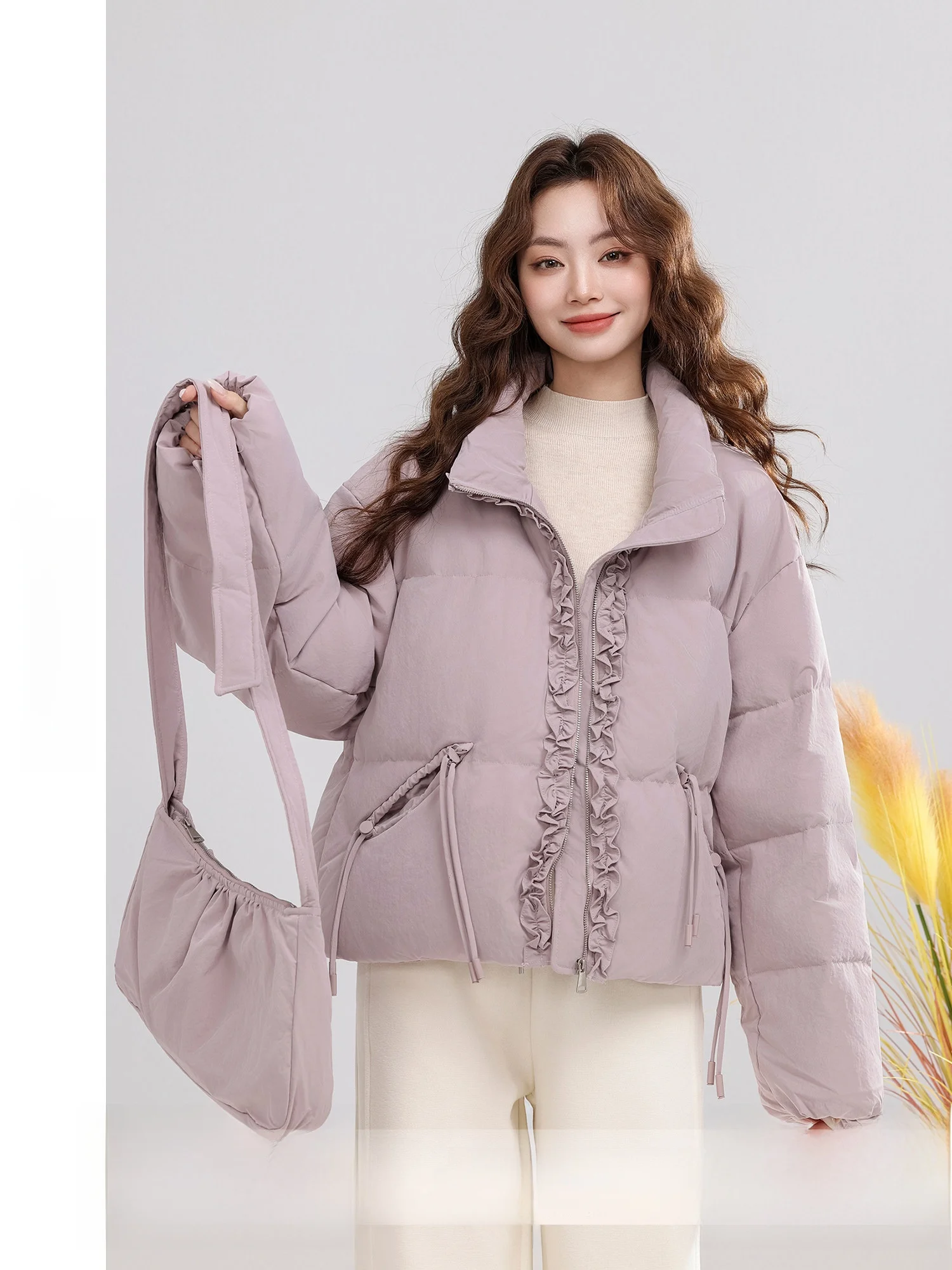 Retro Lace Collar Winter down Jaet Women's Pink Outerwear Warmth Sle Loose Fit Polyester Fabric Long Sve Zipper Closure
Retro Lace Collar Winter down Jaet Women's Pink Outerwear Warmth Sle Loose Fit Polyester Fabric Long Sve Zipper Closure