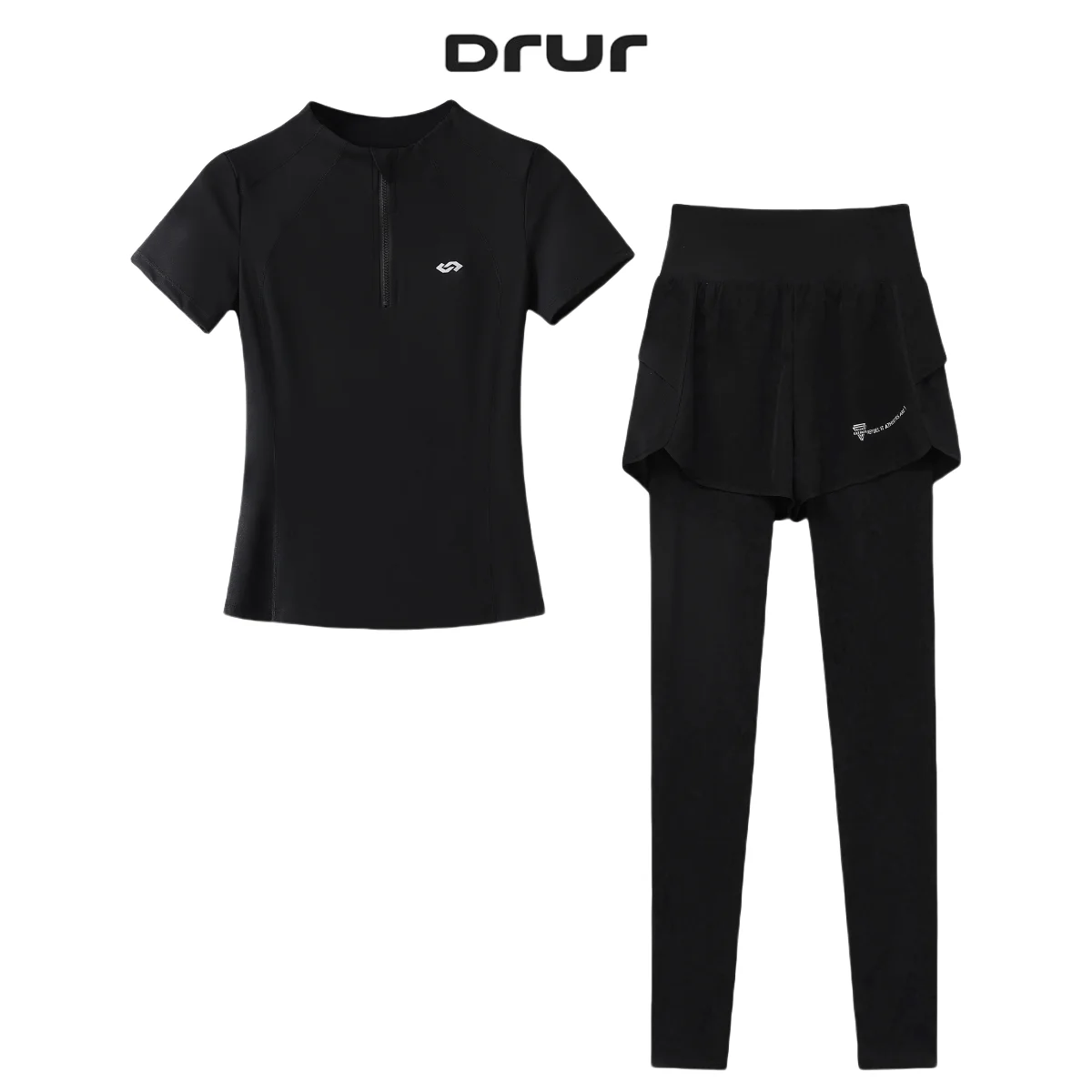 DRUR Womens Summer Yoga Sets Two Piece Lightweight Workout Outfits Short Sleeve Top High Waist 2 in 1 Leggings Suit Gym Clothes
DRUR Womens Summer Yoga Sets Two Piece Lightweight Workout Outfits Short Sleeve Top High Waist 2 in 1 Leggings Suit Gym Clothes