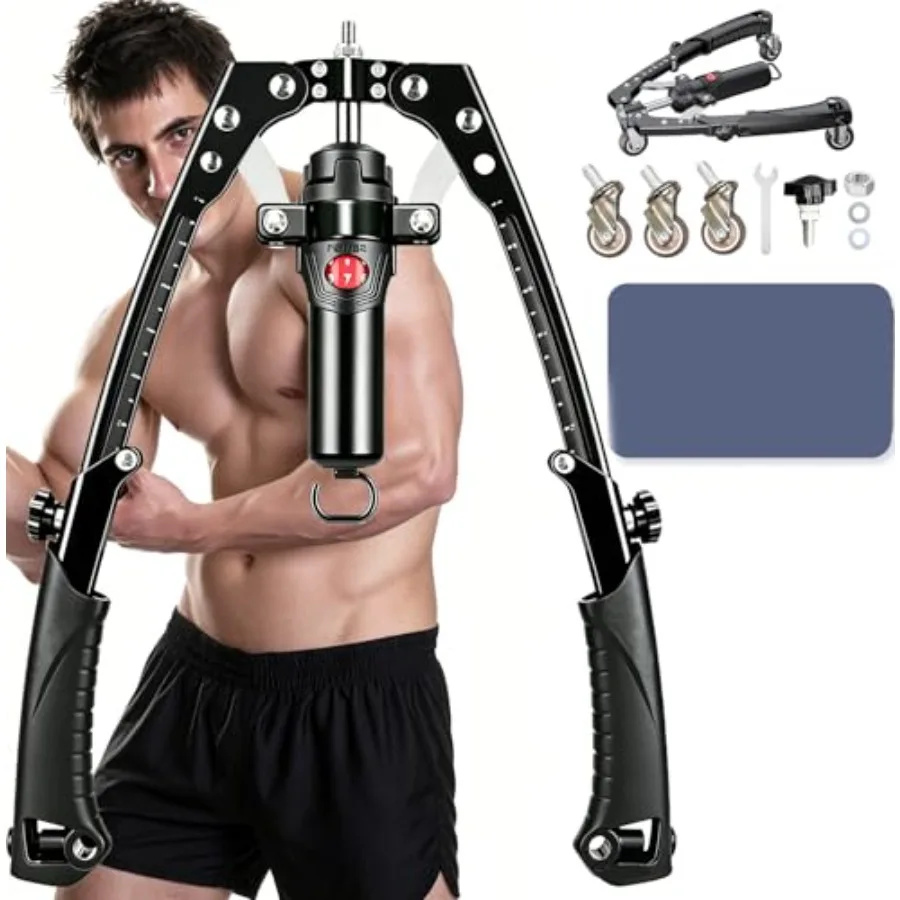 3 in 1 Twister Arm Trainer, Adjustable 22-440 lbs Hydraulic Power Chest Workout Equipment with Ab Roller Wheel, Home Gym for Fu
3 in 1 Twister Arm Trainer, Adjustable 22-440 lbs Hydraulic Power Chest Workout Equipment with Ab Roller Wheel, Home Gym for Fu