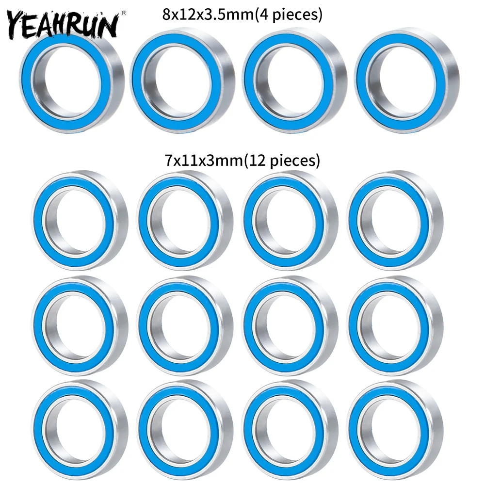 YEAHRUN 16 pcs Rubber Sealed Bearing Kit For 1/18 Mini LMT Truck RC Car Upgrade Parts Accessories
YEAHRUN 16 pcs Rubber Sealed Bearing Kit For 1/18 Mini LMT Truck RC Car Upgrade Parts Accessories
