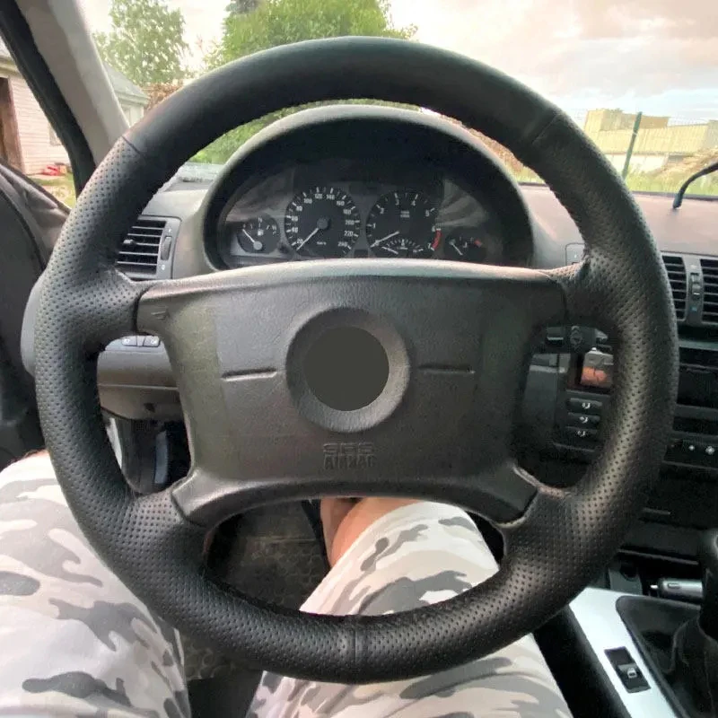 Car Steering Wheel Cover For BMW 3 5 Series E36 E46 E39 X3 E83 X5 E53 Black Perforated Microfiber Leather with Needles & Threads
Car Steering Wheel Cover For BMW 3 5 Series E36 E46 E39 X3 E83 X5 E53 Black Perforated Microfiber Leather with Needles & Threads