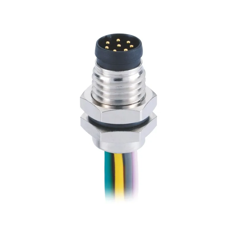 M8 A Code panel connector male 8 pin sensor solder contacts front mount with 0.5m single wires
M8 A Code panel connector male 8 pin sensor solder contacts front mount with 0.5m single wires