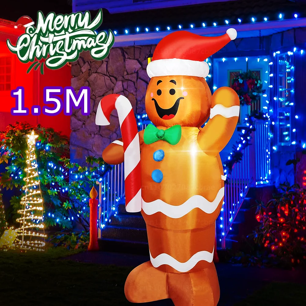 Рождественский надувной пряничный человечек 5 футов/1,5 м со встроенным светодиодом, подходит для внутреннего и наружного двора, газона, сада, вечеринки, украшения
Рождественский надувной пряничный человечек 5 футов/1,5 м со встроенным светодиодом, подходит для внутреннего и наружного двора, газона, сада, вечеринки, украшения
