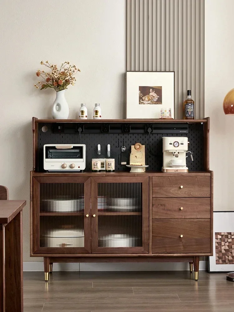 Nordic Black Walnut Wood Sideboard Cabinet Solid Wood Integrated Wall Living Room Multi-Functional Tea Cabinet
Nordic Black Walnut Wood Sideboard Cabinet Solid Wood Integrated Wall Living Room Multi-Functional Tea Cabinet