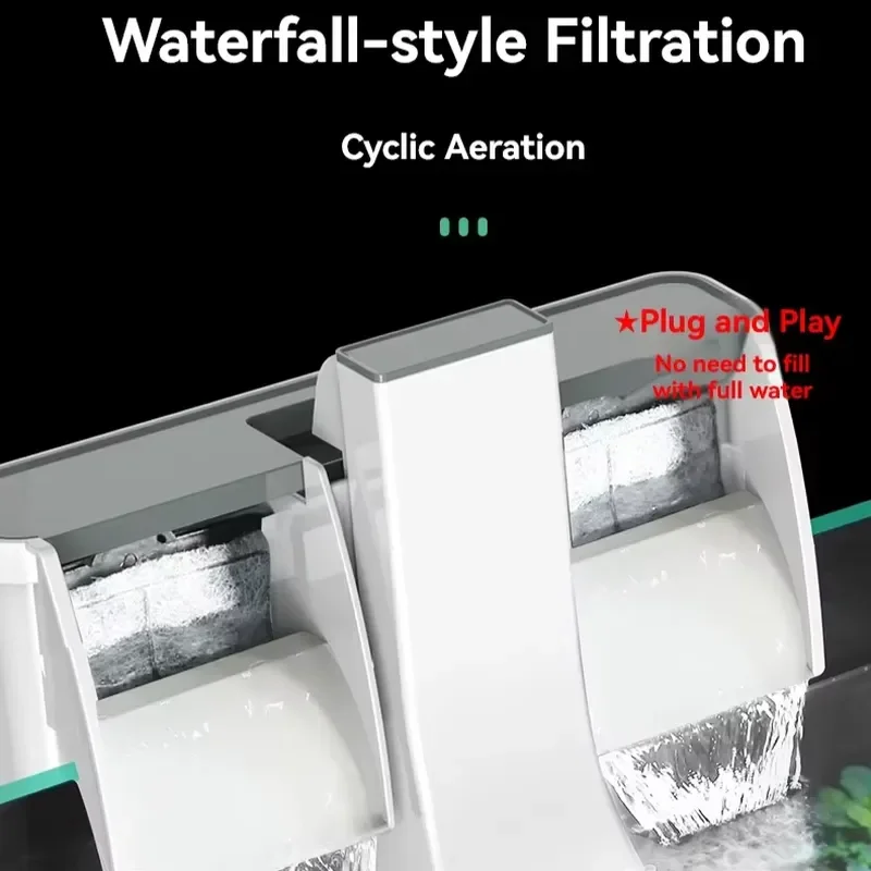XBA Plastic Eco-Friendly Aquarium Filter for Double Waterfall Style Fish Tank Electric Bio Filter with Oxygenation Function
XBA Plastic Eco-Friendly Aquarium Filter for Double Waterfall Style Fish Tank Electric Bio Filter with Oxygenation Function