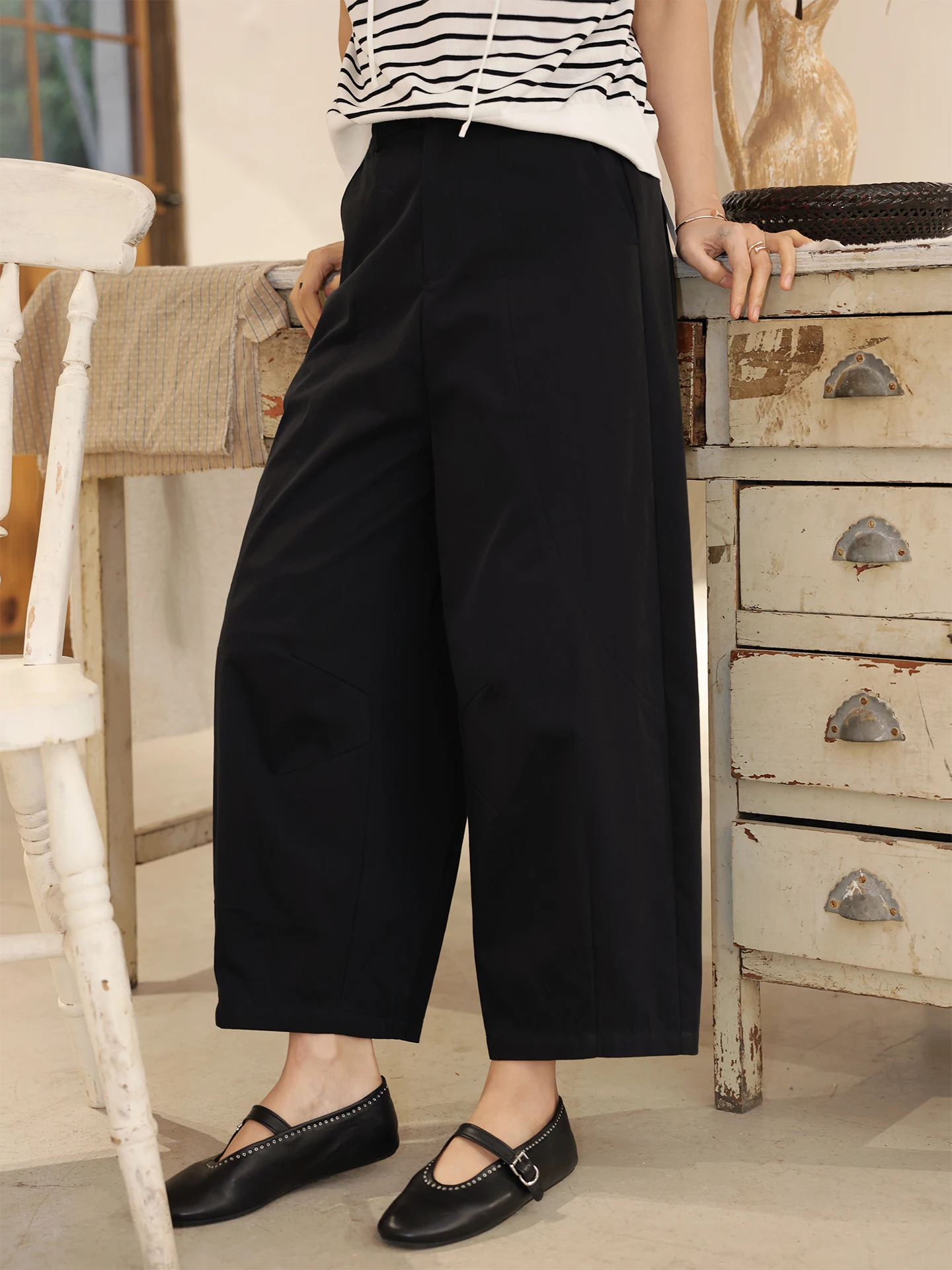 TT l Rhythm Bla Simple Wide Leg Pants Women Loose Nine Points Knife Pants Cotton Casual Trousers for ort W...
TT l Rhythm Bla Simple Wide Leg Pants Women Loose Nine Points Knife Pants Cotton Casual Trousers for ort W...