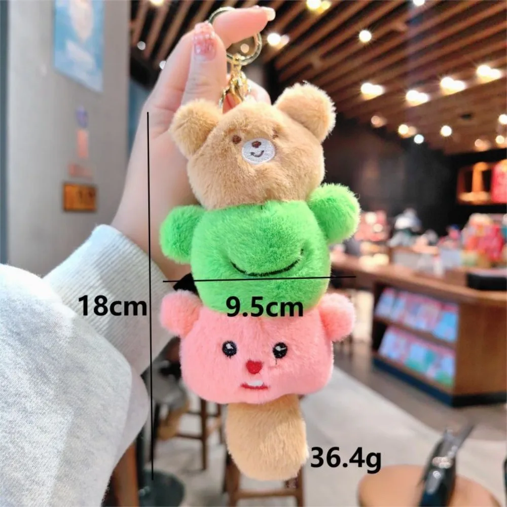 Cartoon Cute Stacking Small Animal Keychain Rabbit Frog Bear Stuffed Toys Plush Dolls Pendant Trinket Creative Car Key Ring
Cartoon Cute Stacking Small Animal Keychain Rabbit Frog Bear Stuffed Toys Plush Dolls Pendant Trinket Creative Car Key Ring