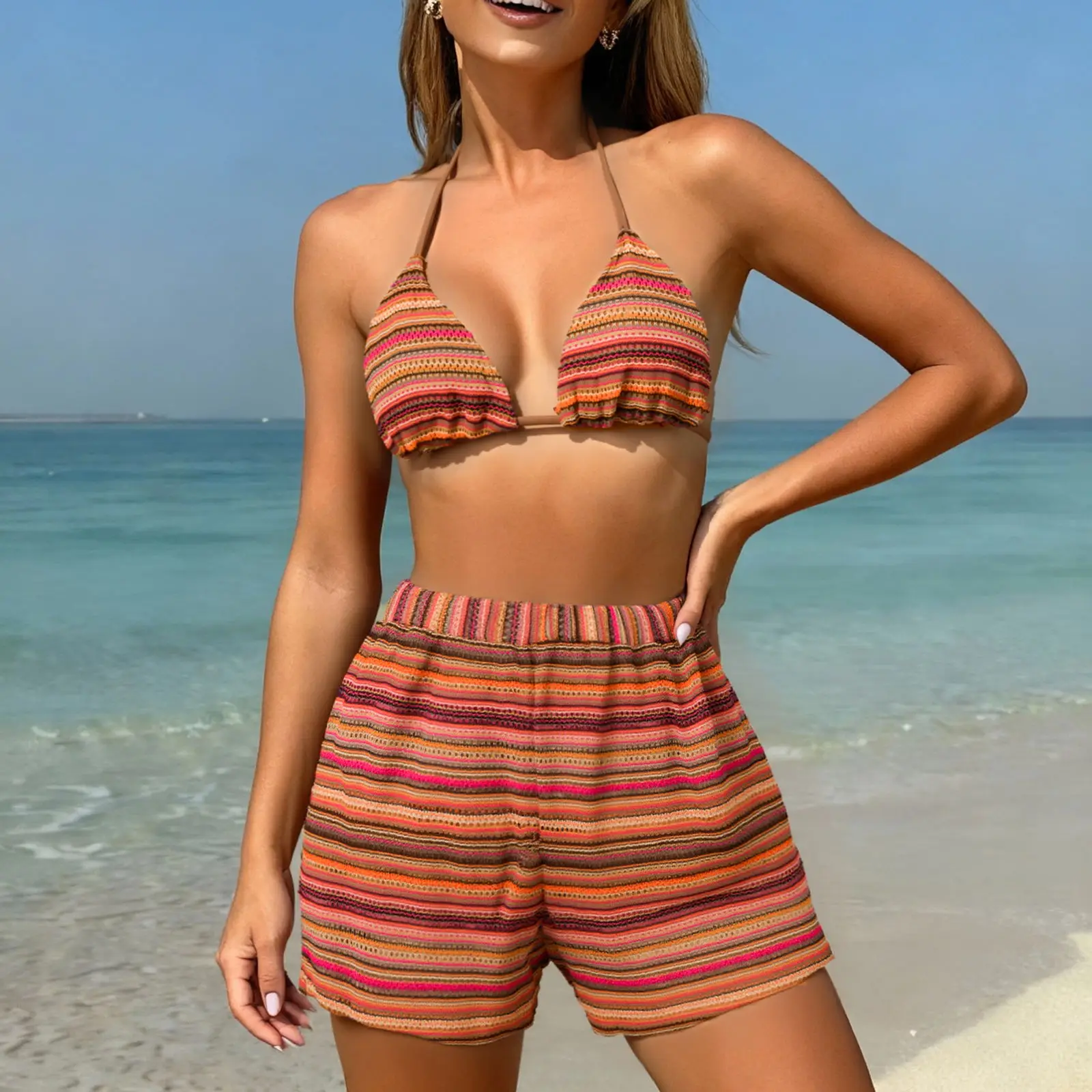 Women's Bikini Swimsuit Set with Briefs, Three-Piece Swimwear for Ladies, Comfortable and Stylish Beachwear
Women's Bikini Swimsuit Set with Briefs, Three-Piece Swimwear for Ladies, Comfortable and Stylish Beachwear