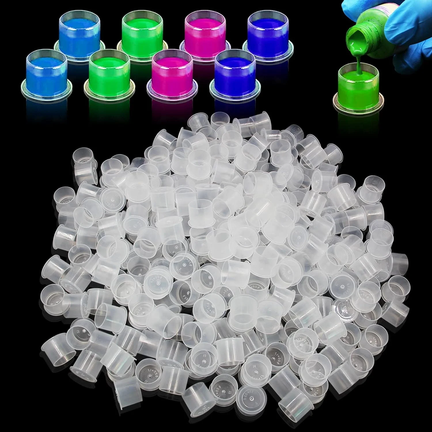 500/1000PCS S/M/L/XL Plastic Disposable Tattoo Ink Cups With Base Pigment Clear Holder Container Cap Tattoo Accessories Supplies
500/1000PCS S/M/L/XL Plastic Disposable Tattoo Ink Cups With Base Pigment Clear Holder Container Cap Tattoo Accessories Supplies