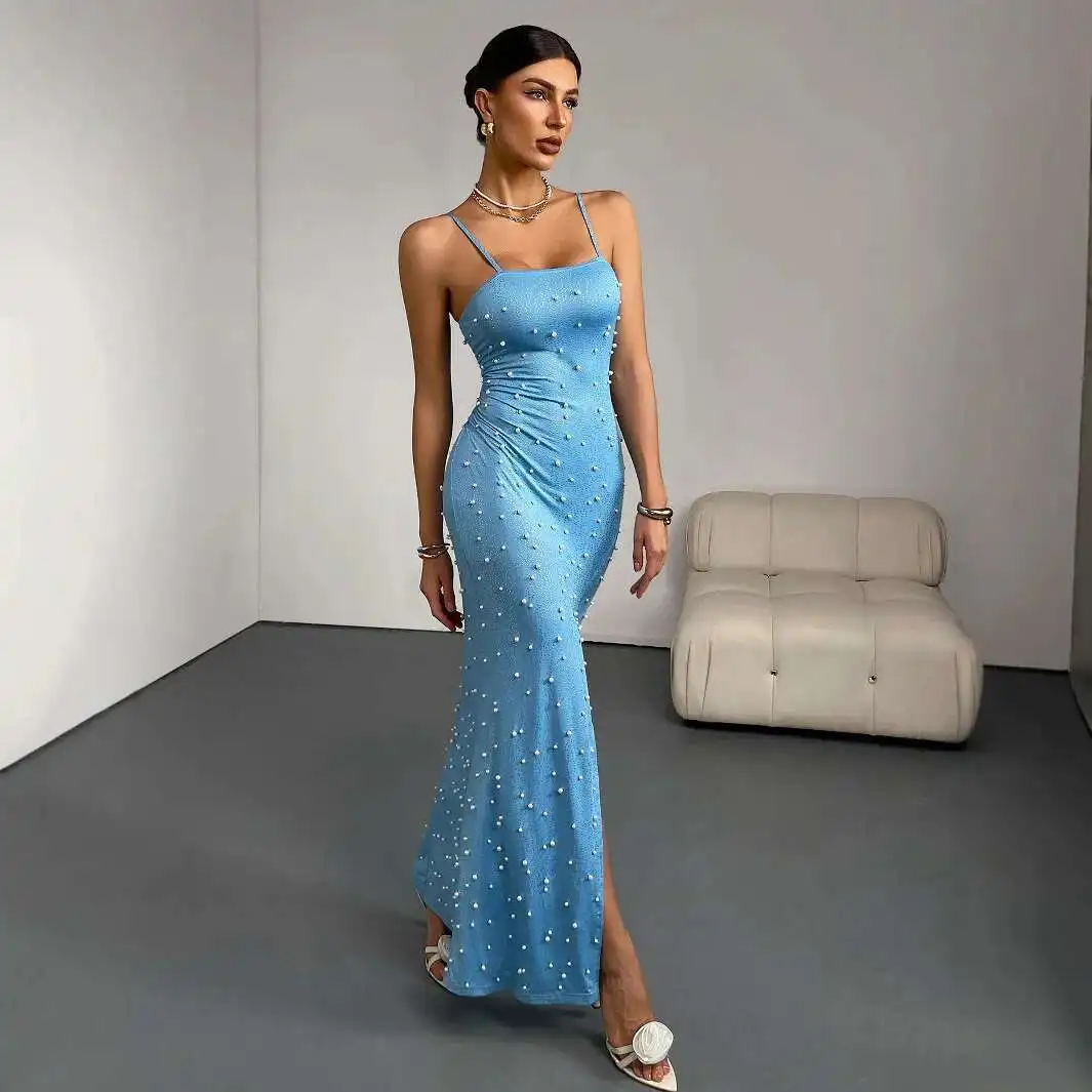 Ins2025 Fashionable New Nail Bead Slim Fit and Slimming Blue Style Dress Lace Famale 2025 Summer Dress Robe Vestido Women Party
Ins2025 Fashionable New Nail Bead Slim Fit and Slimming Blue Style Dress Lace Famale 2025 Summer Dress Robe Vestido Women Party