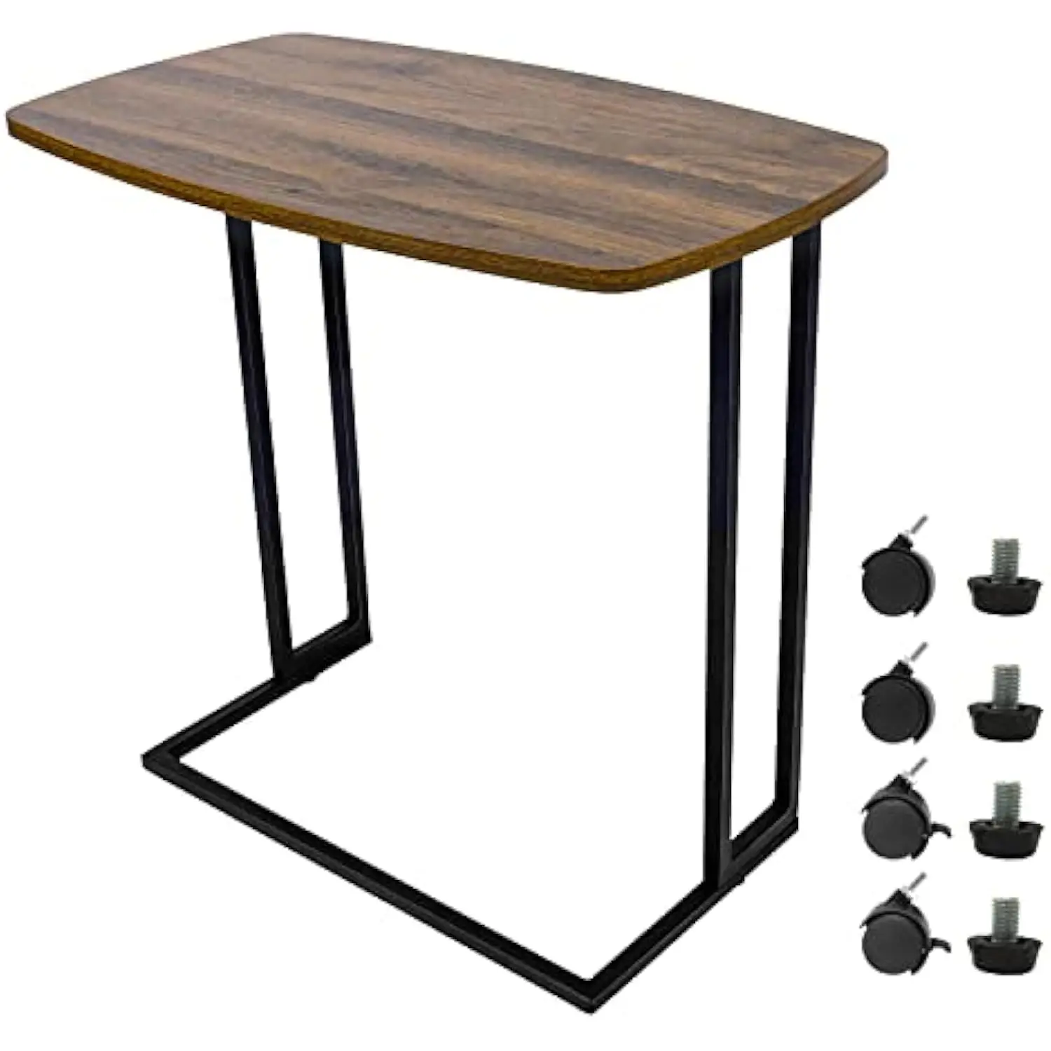 C Shaped End Table, Small Side Table for Couch, Tv Tray Table with Detachable Wheels and Metal Frame, Wooden Anti-Scratch Sofa t
C Shaped End Table, Small Side Table for Couch, Tv Tray Table with Detachable Wheels and Metal Frame, Wooden Anti-Scratch Sofa t